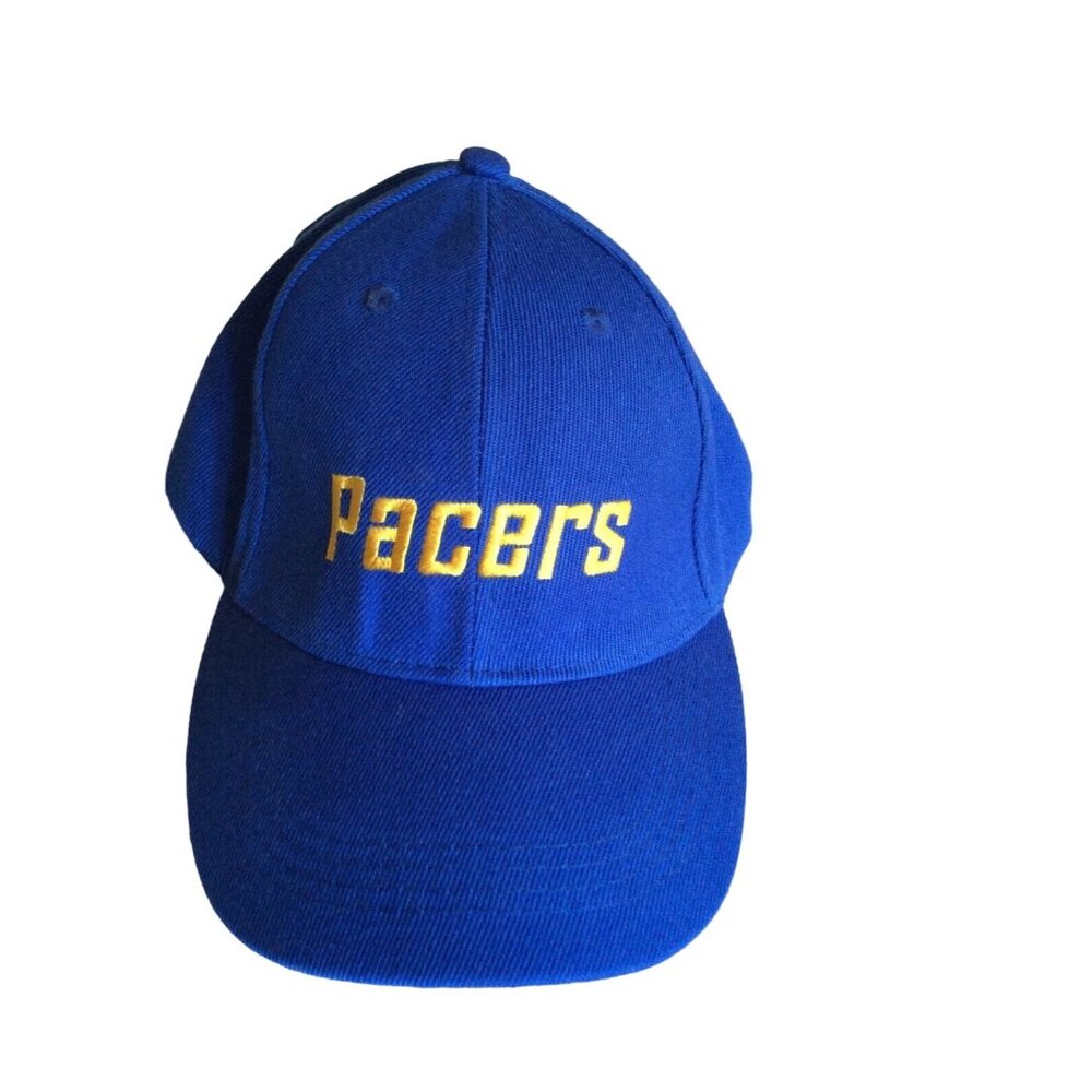 Indiana Pacers Blue Hat Cap Gold Letters Adjustable back